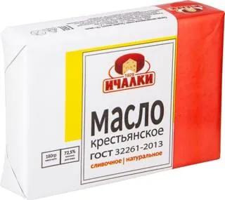 Масло сливочное Ичалки 72.5% крестьянское, 250 г