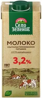 Молоко Село Зеленое 3,2% тба Ультрапас, 950 мл